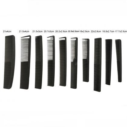 high quality professional cutting black fiber carbon hair comb