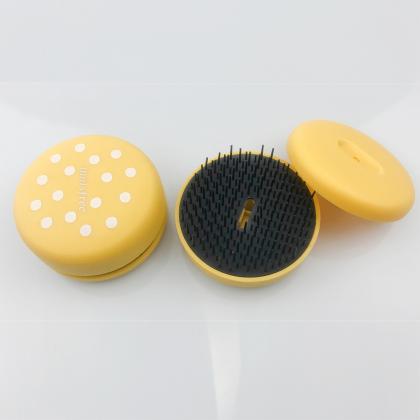 personalized custom hair brush round hair brush,compact styler,compact detangling hair brush
