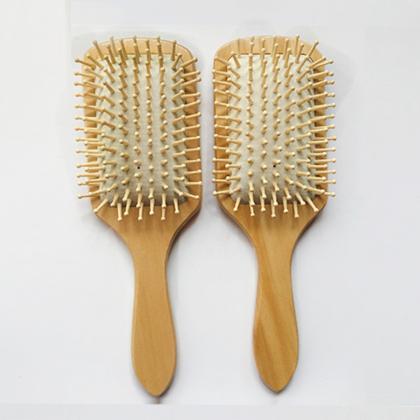 Wholesale professional paddle cushion custom wooden handle hair brush