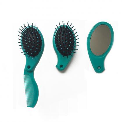 foldable folding hair brush with mirror