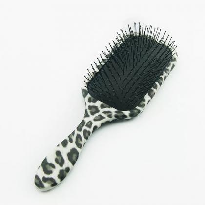 paddle hair brush with animal print
