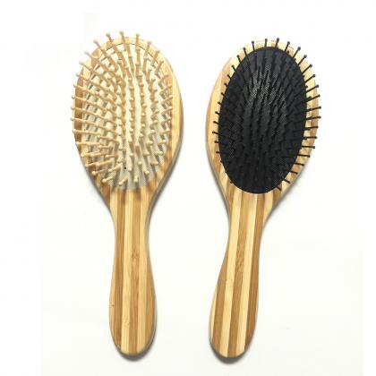 custom bamboo private label hair brush