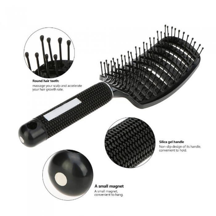 Israel antistatic with magnet boar bristle professional curve hair brush