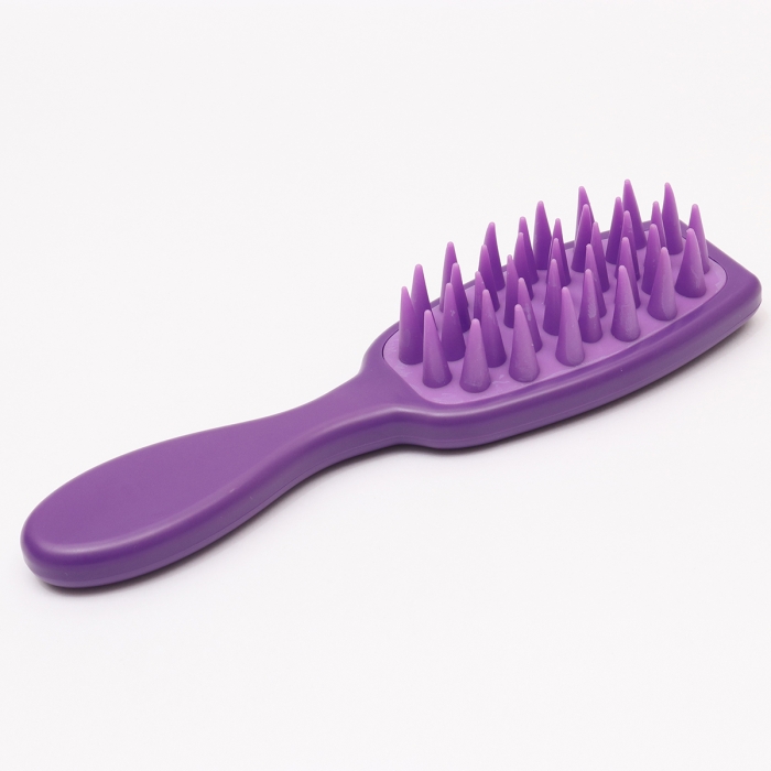 message bath shower hair brush with rubber teeth