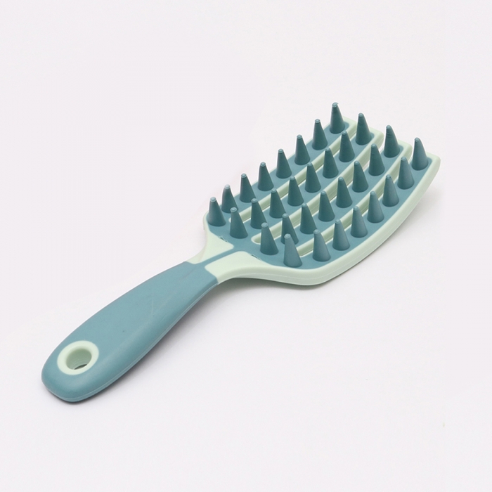 message bath shower hair brush with rubber teeth