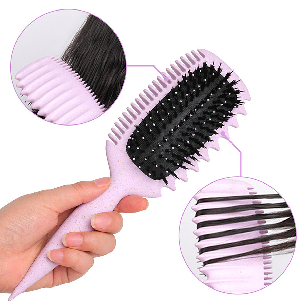 Plastic hair brush